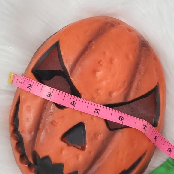 Vintage 90s Latex Halloween Masks Jack-o-lantern Pumpkin Frankenstein Monster 2 - Picture 11 of 15